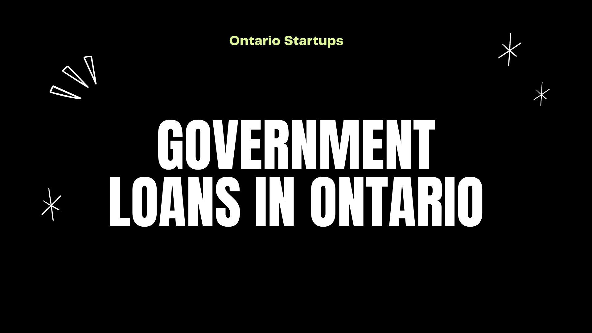Government Loans in Ontario